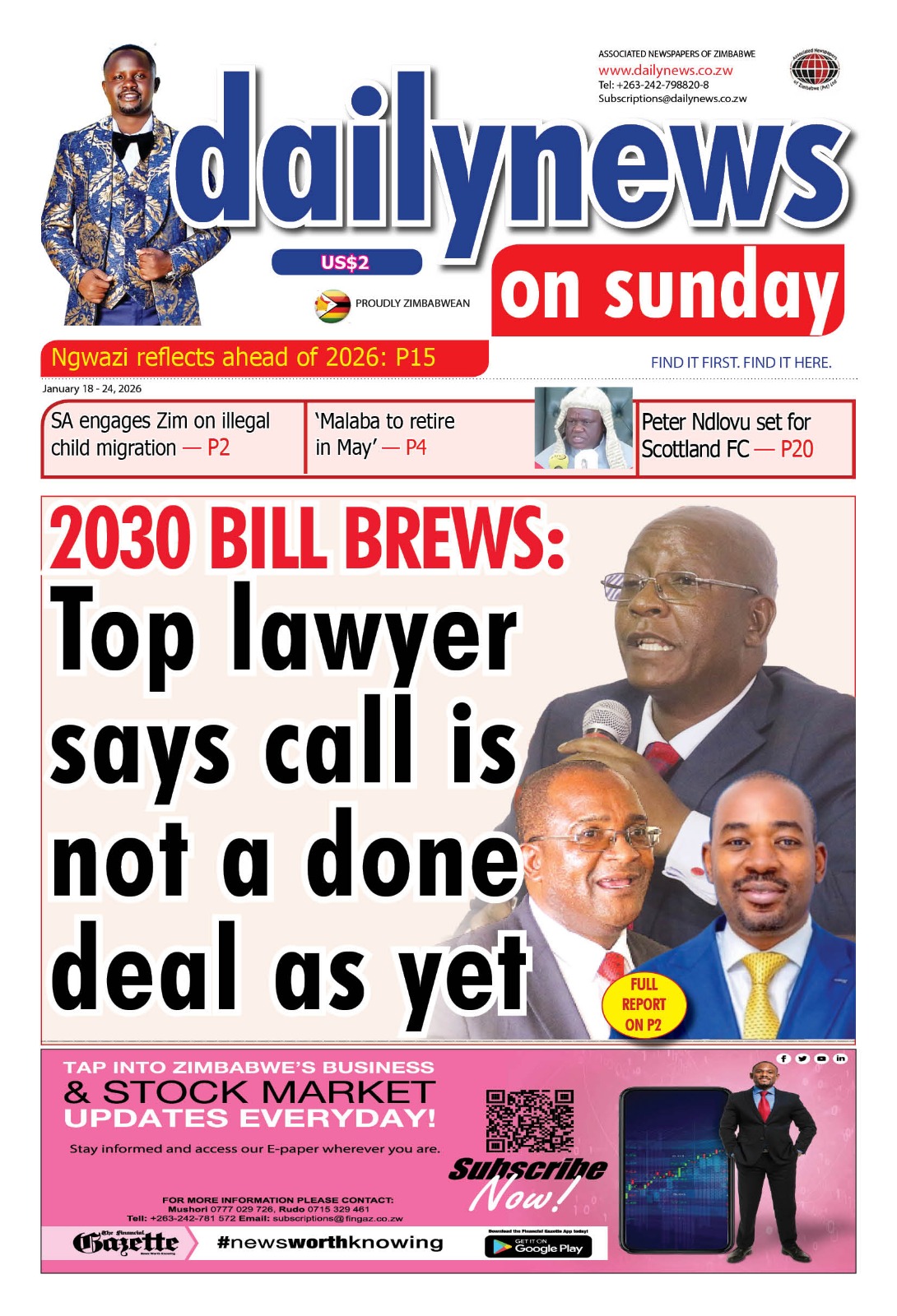 Sunday 18 January 2026